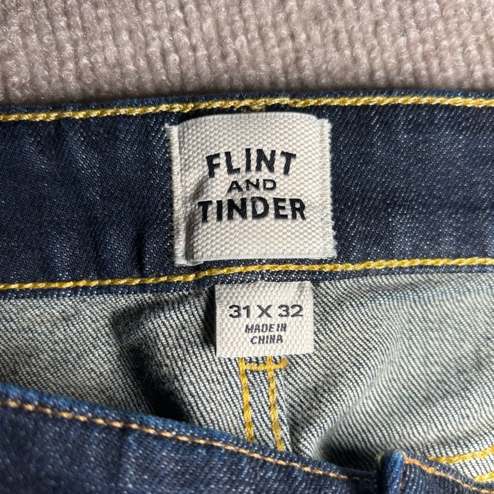 Flint & Tinder Slim Fit Dark Wash Denim Jeans Men’s 31x32 - Picture 6 of 16